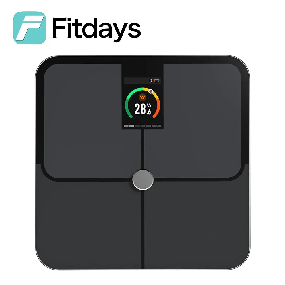 Fitdays Smart 8 Electrodes Body Fat Weight Scale, Human Bioimpedance Scale, Body Composition Scale