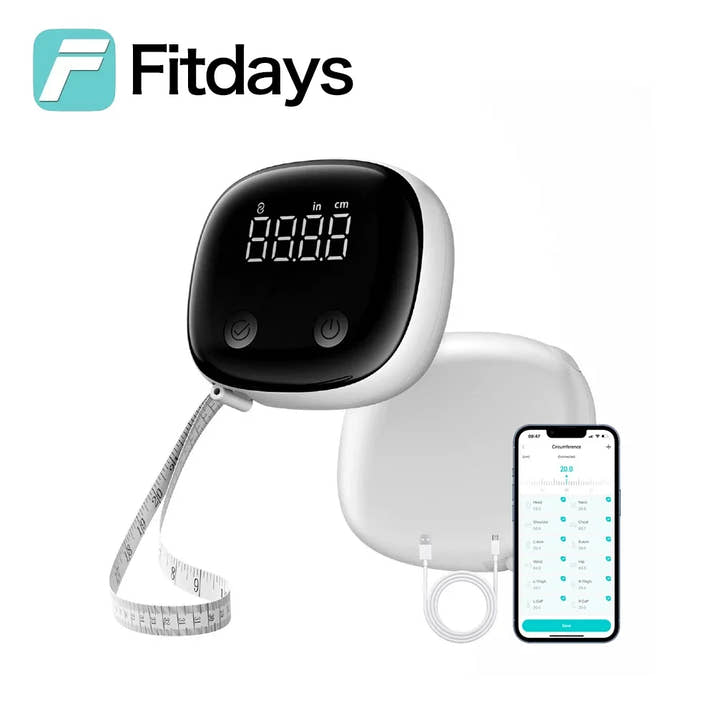 Fitdays Smart 8 Electrodes Body Fat Weight Scale, Human Bioimpedance Scale, Body Composition Scale