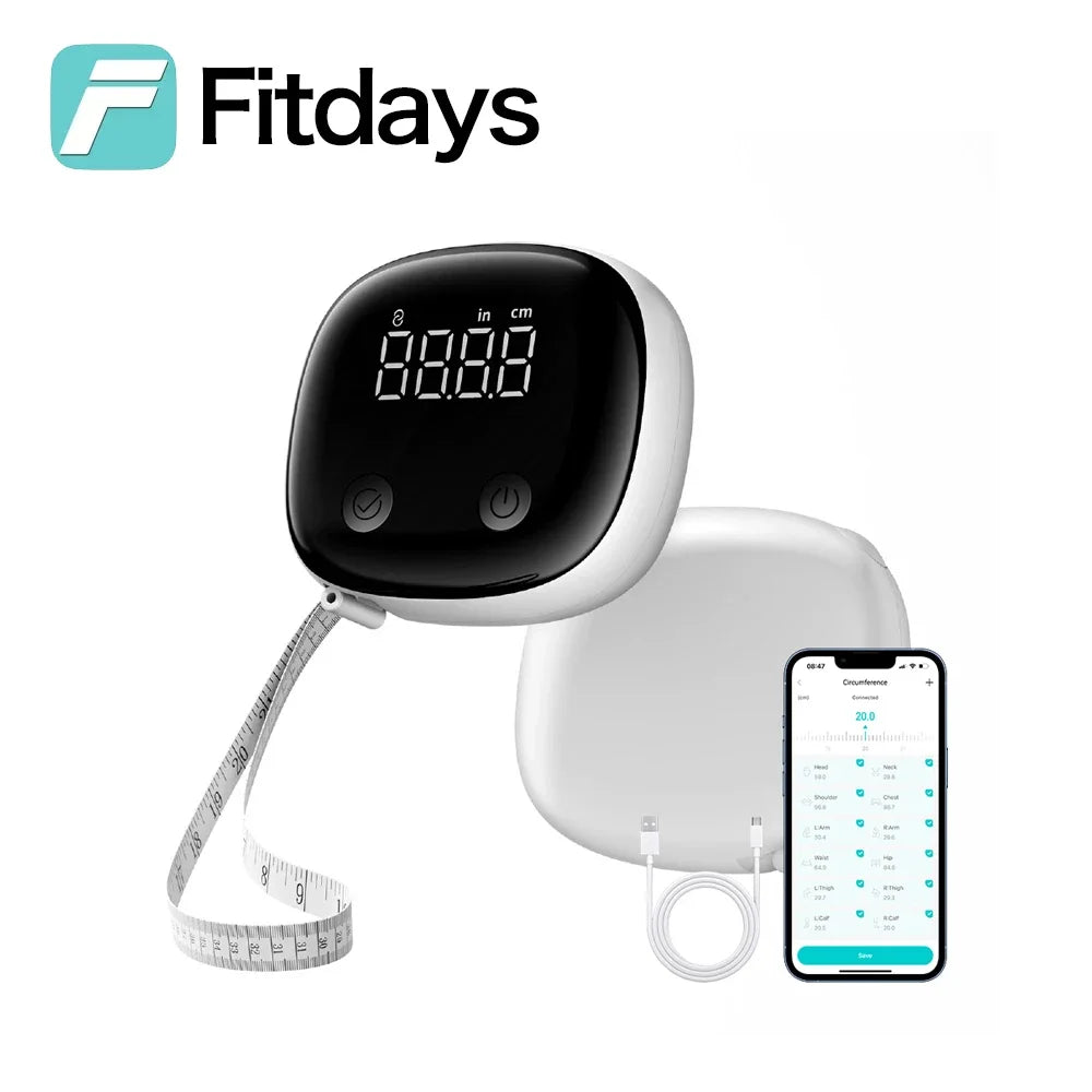 Fitdays Smart 8 Electrodes Body Fat Weight Scale, Human Bioimpedance Scale, Body Composition Scale