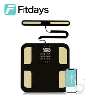 Fitdays Smart 8 Electrodes Body Fat Weight Scale, Human Bioimpedance Scale, Body Composition Scale