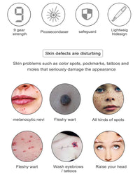Picosecond Laser Pointer for Mole Removal  Dark Spot Removal Pen Tattoo Acne Skin Pigment Portable Removal Machine Beauty Device
